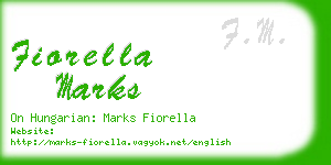 fiorella marks business card
